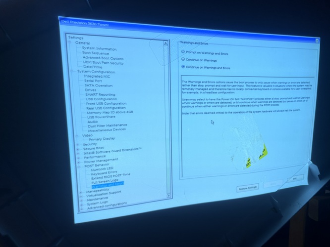 bios warning prompt